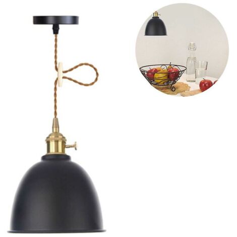 Green Mobility-Industriel Vintage Escaliers Allée Rétro Café Style Industriel AbatJour Simple Fer Lustre Lumière Lampe Luminaire