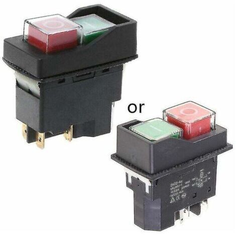 Green Mobility-Interrupteur Magnétique Étanche Bouton-Poussoir Antidéflagrant 220V IP55 Pour Trancheuse