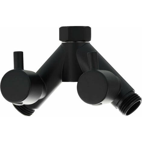 Green Mobility-Inverseur de douche à 2 voies Adaptateur de douchette à main en Y en laiton noir