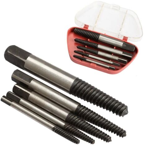 Green Mobility-Jeu d'extracteur de vis en acier 3mm-18mm, Kit d'outils pour enlever les boulons et les goujons, perceuse centrale, 5 pièces