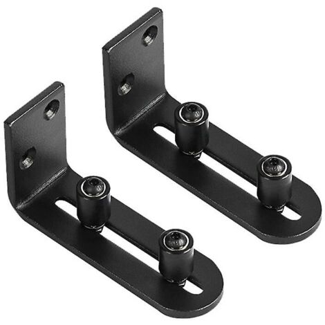 Green Mobility-Kit de rouleaux réglables pour guides de sol de porte de grange coulissante, lot de 2 noir