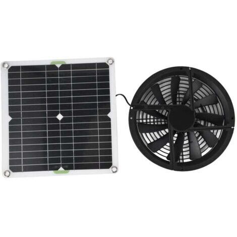 Green Mobility-Kit de ventilateur de panneau solaire 10 pouces 100W, boîtier de Ventilation rond étanche, échappement pour poulailler, serre, hangar