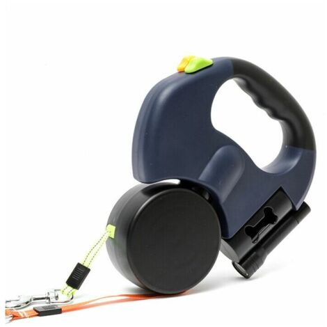 Green Mobility-Laisse pour chien Laisse Double Rétractable pour 2 Chiens, avec Lumière LED et Distributeur de Laisse 3M
