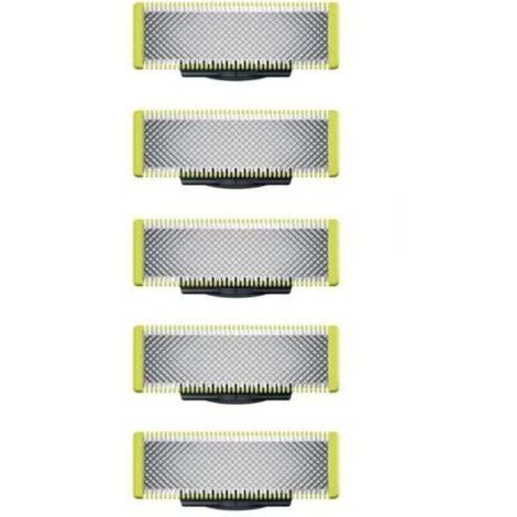 Green Mobility-Lames de rechange compatibles avec OneBlade pour rasoir/tondeuse électrique OneBlade, en acier inoxydable haute résistance, pour la tonte, le coiffage et le rasage, lot de 5