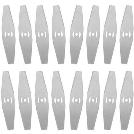 Green Mobility-Lames de rechange  pour coupe-bordures, 16 lames métalliques, lames universelles pour tondeuses à gazon sans fil et travaux de jardinage, lame en métal