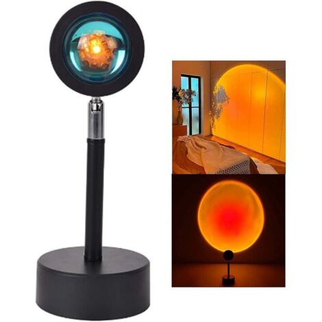 Green Mobility-Lampe de coucher de soleil projecteur lumière de coucher de soleil éternelle, lampe de projection de coucher de soleil arcenciel halo rouge pour la maison fête salon chambre décor