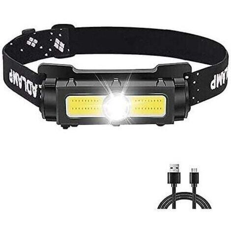 Green Mobility-Lampe Frontale Puissante 1000 Lumens,Lampe Frontale LED Rechargeable avec Lumière Rouge Blanche et Aimant Amovible Torche Frontale 7 modes pour la Course, le Camping, la Pêche [Classe é