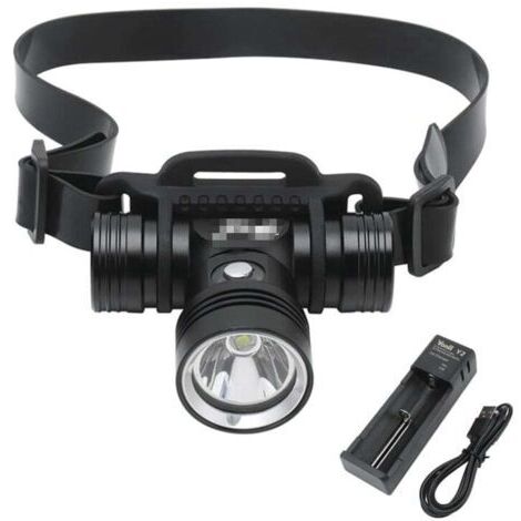 Green Mobility-Lampe frontale submersible rechargeable IPX8 Lampe frontale étanche Super lumineuse 1000 lumens 3 modes d'éclairage Lampe frontale de natation sous-marine 60M avec chargeur