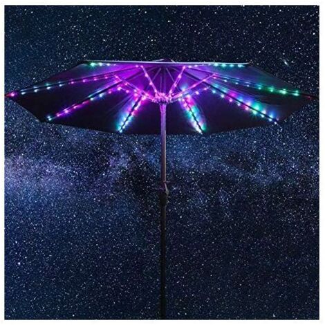 Green Mobility-Lampe Parasol, 104 LED Lumineuses 12 Modes Lumière de Parapluie sans Fil à Piles, pour Tentes de Camping