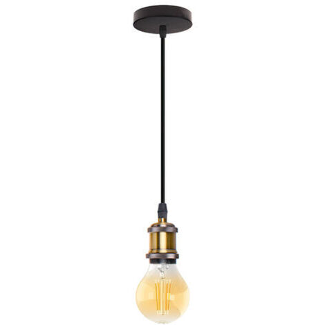 Green Mobility-Lampe Suspendue Nostalgie Lustre D'Intérieur Rétro Lampe Suspendue Antique E27 Vintage Plafonnier Simple Bronze