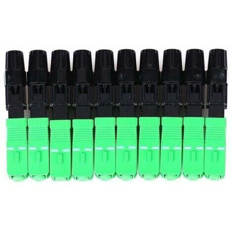Green Mobility-Lot de 10 connecteurs rapides fibre optique SC APC, connecteur optique monomode, connexion FTTH sans outil