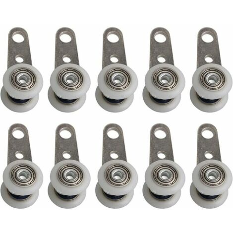 Green Mobility-Lot de 10 roulettes pour baies vitrées ou portes coulissantes en métal et en plastique 4,5 x 1,9 cm(petit)
