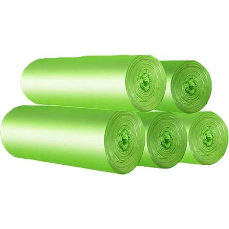 Green Mobility-Lot de 100 sacs poubelles biologiques de 30 l, résistants aux déchirures, sacs pour déchets alimentaires, 100 % compostables et biodégradables, fabriqués à partir d'amidon de maïs.