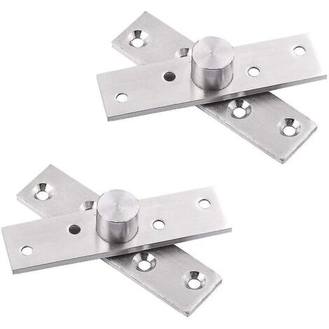 Green Mobility-Lot de 2 charnières de porte pivotantes à 360 degrés en acier inoxydable, charnières lestées, pivot central de porte à 360 degrés, 74 x 18 mm