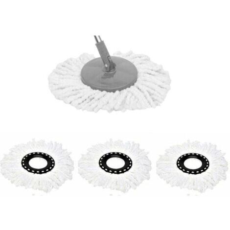 Green Mobility-Lot de 3 Têtes de Vadrouille Microfibre Rechargeables 360 Degrés Qualité Supérieure