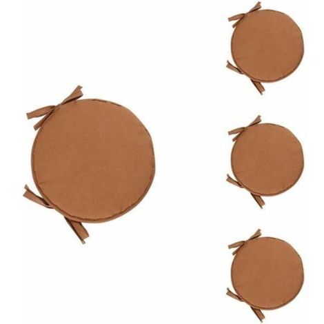 Green Mobility-Lot de 4 Coussins Ronds pour Chaises de Salle à Manger avec Cordon de Serrage 38cm