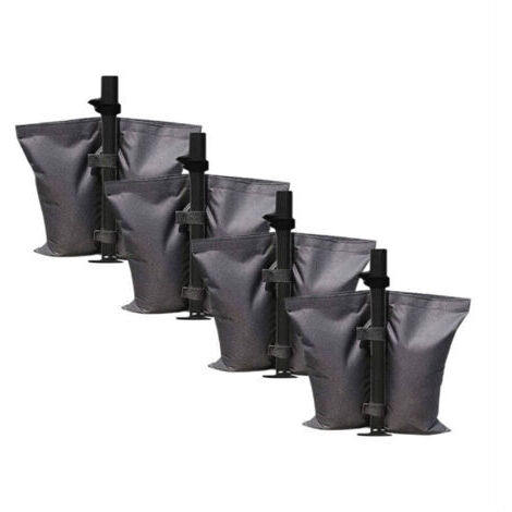 Green Mobility-Lot de 4 poids de sable 9-11 kg – Sacs de lestage double poche – Stabilisation tonnelles, tentes, parapluies – Tissu polyester 600D imperméable