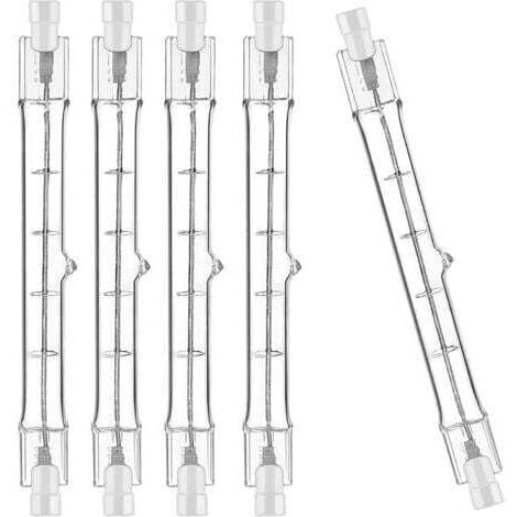 Green Mobility-Lot de 5 R7S Ampoule Halogène 118mm 400W 230V, Tige Halogène R7S 118mm, Ampoule Halogène r7s Lampe Tige Halogène Dimmable pour Spot de Bâtiment, Eclairage Paysage de Travail, Eclairage 