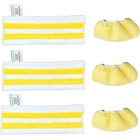 Green Mobility-Lot de 6 chiffons en microfibre pour nettoyeurs vapeur Kärcher Easyfix SC1 SC2 SC3 SC4 SC5 - Accessoires de rechange