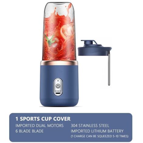 Green Mobility-Machine à jus,Presse-fruits Portable automatique à 6 lames, chargeur USB, fournitures de cuisine