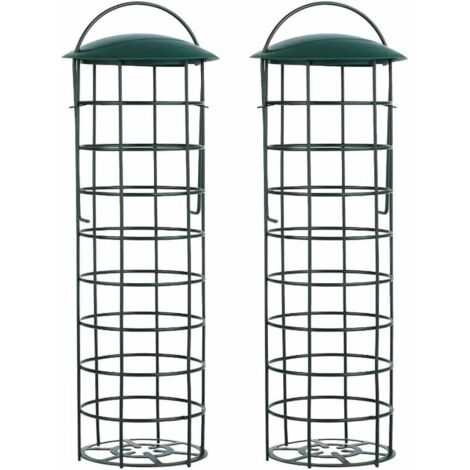 Green Mobility-Mangeoire Oiseaux Exterieur, Mangeoires pour Oiseaux Sauvages pour Boules De Graisse pour Boulettes, pour Petits Oiseaux Sauvages Vert Foncé