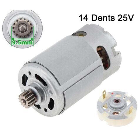 Green Mobility-Moteur CC à deux vitesses  RS550 à 14 dents - Moteur à balais - 25 V, avec porte-balais de rechange