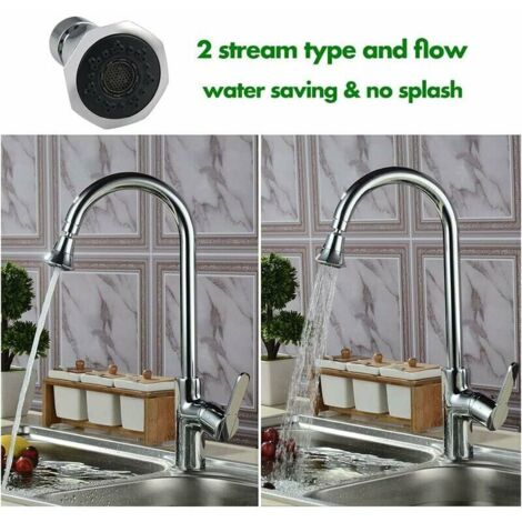 Green Mobility-Mousseur Robinet Pivotant à 360 Degrés, 2 Modes Réglable Économiseur d'eau pour Embout Robinet Cuisine, Filtre Aérateur pour Robinet à Filetage Extérieur M22 ou à Filetage Intérieur M24