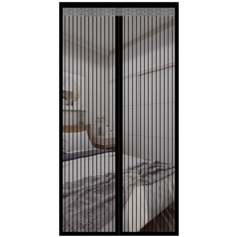 Green Mobility-Moustiquaire magnétique, adaptée aux portes et fenêtres, 110x220 cm, anti-insectes, noire, sans perçage.