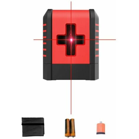 Green Mobility-Petit niveau laser portable à deux lignes, le nivellement automatique peut être joué en diagonale, avec 2 piles de 5 ans nouvelle version améliorée de la lumière rouge.