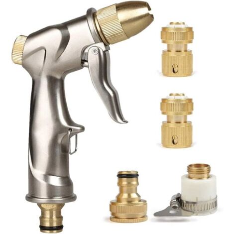 Green Mobility-Pistolet d'arrosage de Tuyau de Jardin avec buse en Laiton, pulvérisateur d'arrosage à Main en Alliage de Zinc à Haute Pression pour Lavage de Voiture/arrosage de pelouse