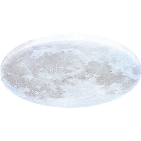 Green Mobility-Plafonnier LED dimmable 3000-6500K – Lampe lune avec télécommande – Ø 38 cm – Fonction nuit – Applique pour salon et chambre