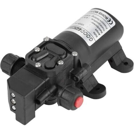Green Mobility-Pompe à membrane électrique miniature  12 V/24 V – Pompe à eau auto-amorçante haute pression, protection automatique, débit réglable jusqu'à 6 L/min, pour le lavage, la pulvérisation et