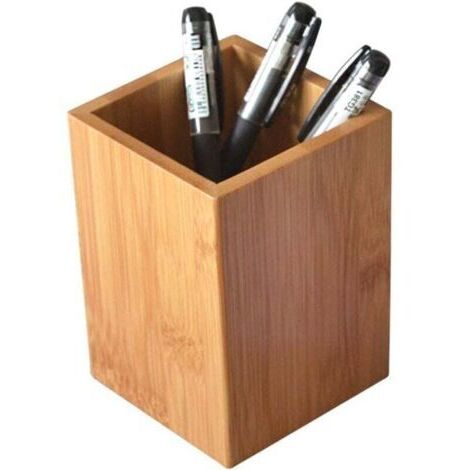 Green Mobility-Porte-Crayon en Bambou Organisateur de Bureau Polyvalent Pot à Stylos