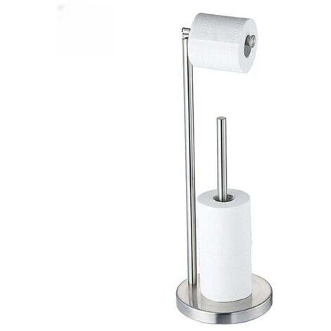 Green Mobility-Porte-papier toilette sur pied , 1 pièce, avec réserve de papier toilette, assez d'espace pour un rouleau géant, argent