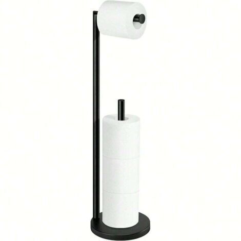Green Mobility-Porte-papier toilette sur pied noir 1 avec rangement