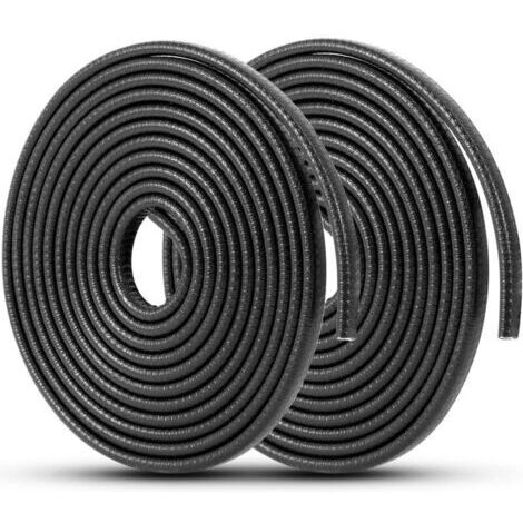 Green Mobility-Protection de portière de voiture en forme de U  10M, protection en caoutchouc anti-collision pour la plupart des voitures (noir)
