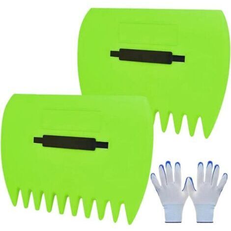 Green Mobility-Ramasseur de feuilles , râteau à main réutilisable avec gants, pinces multifonctions, ramasse-feuilles à griffes