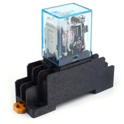 Green Mobility-Relais Puissance Bobine AC 220V 10A DPDT LY2NJ HH62P HHC68A-2Z Avec Socle Prise