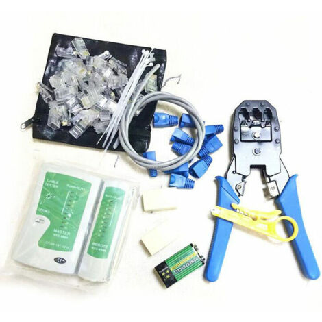 Green Mobility-Reseau Ethernet Portable Hardware Outil Lan Cable Crimper Pinces Outils Kit Reseau Repair Tool Set Cables Reseau A Double Usage Testeur