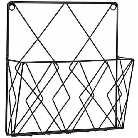 Green Mobility-Revistero montado en la pared, estantería para periódicos, estante de almacenamiento, cestas de Metal de alambre negro, estante de decoración para oficina, sala de estar y dormitorio