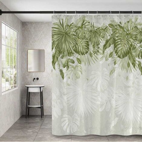 Green Mobility-Rideau de douche imperméable anti-moisissure opaque 180x200 cm – design élégant, durable et facile à installer