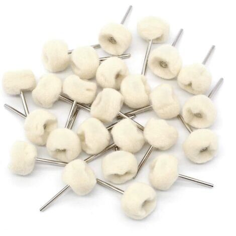 Green Mobility-Roue de Polissage en Coton Beige pour Dremel Outils Rotatifs pour éliminer la Rouille et la Saleté Sur la Surface, 25 Pièces