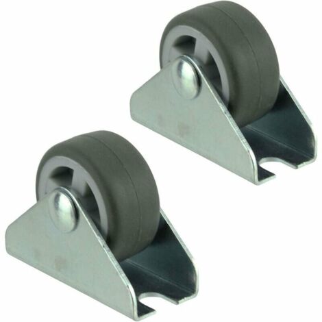 Green Mobility-Roues pivotantes universelles Fixation de plaque fixe Mini roue 1 '' (32 mm, lot de 2)