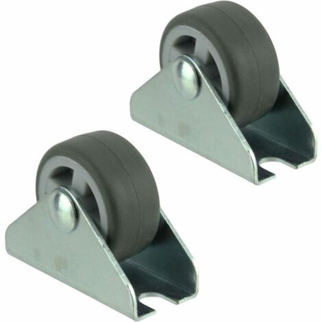 Green Mobility-Roues pivotantes universelles Fixation de plaque fixe Mini roue 1 '' (32 mm, lot de 2)