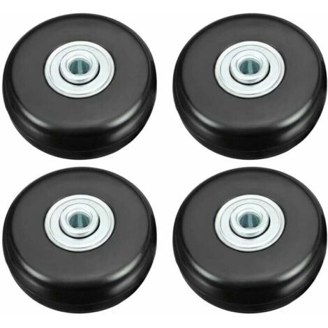 Green Mobility-Roulette Valise, Bagage Valise Réparation Roulette Charge Lourd 50mm Muette Caoutchouc Universelle Pivotante Roue Rechange Transport Remplace Roulette 4PCS pour Valise/Bagage/Sac à Dos/