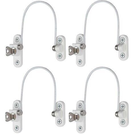 Green Mobility-Serrure de fenêtre de sécurité de 4 PCs, serrure de porte de sécurité de fenêtre avec la clé
