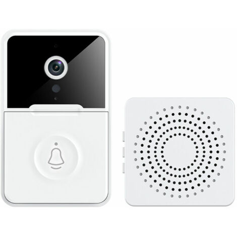 Green Mobility-Sonnette intelligente Caméra HD sans fil Détection de mouvement PIR Alarme infrarouge Sonnette de sécurité Interphone WIFI Convient pour la maison, l'appartement et d'autres endroits.