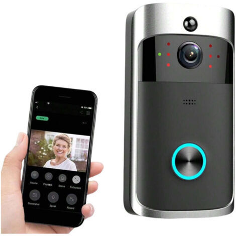 Green Mobility-Sonnette vidéo , caméra de surveillance, stockage cloud, caméra de sécurité WiFi HD, communication bidirectionnelle pour téléphones iOS et Android