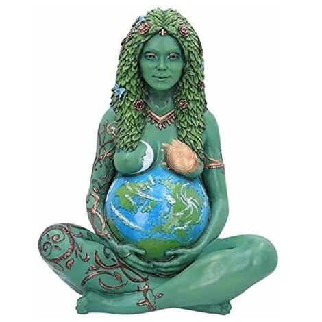Green Mobility-Statue de la Terre Mère Figurine en résine, Art tridimensionnel Jardin Extérieur Décoration de la Maison en Résine Terre Mère Déesse Art Décoration