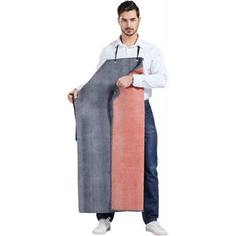 Green Mobility-Tablier Hommes Épais Long En Caoutchouc Résistant À L’Huile Imperméable Pour Usine Abattoir noir rouge